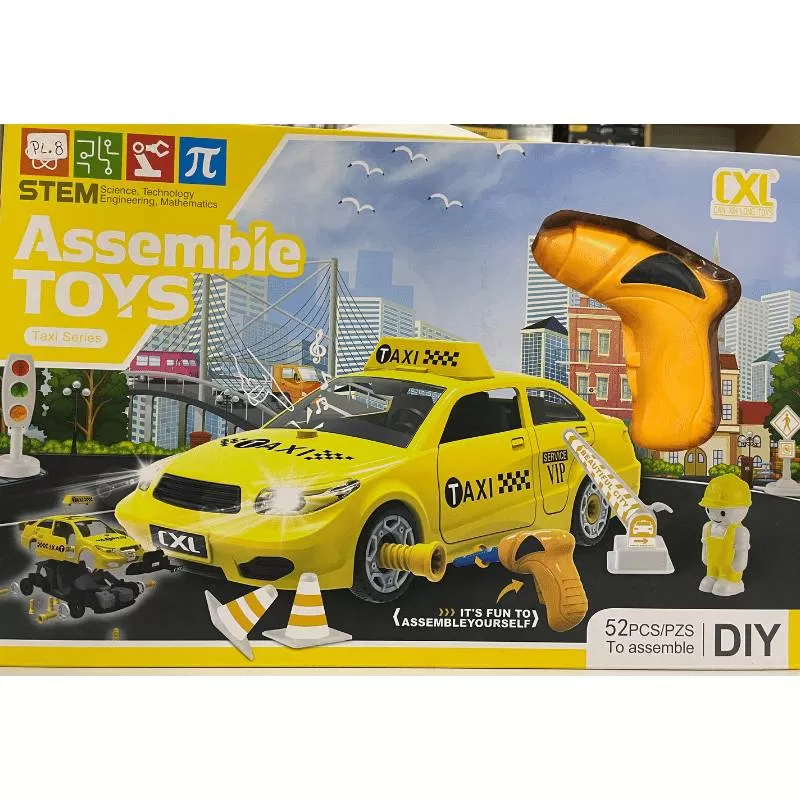 SET CARRO TAXI DE LLANTAS DESMONTABLES
