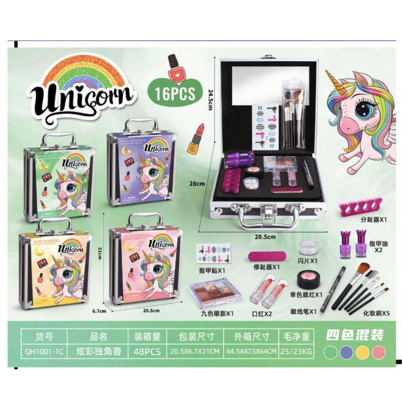 MALETIN DE UNICORNIO CON MAQUILAJE