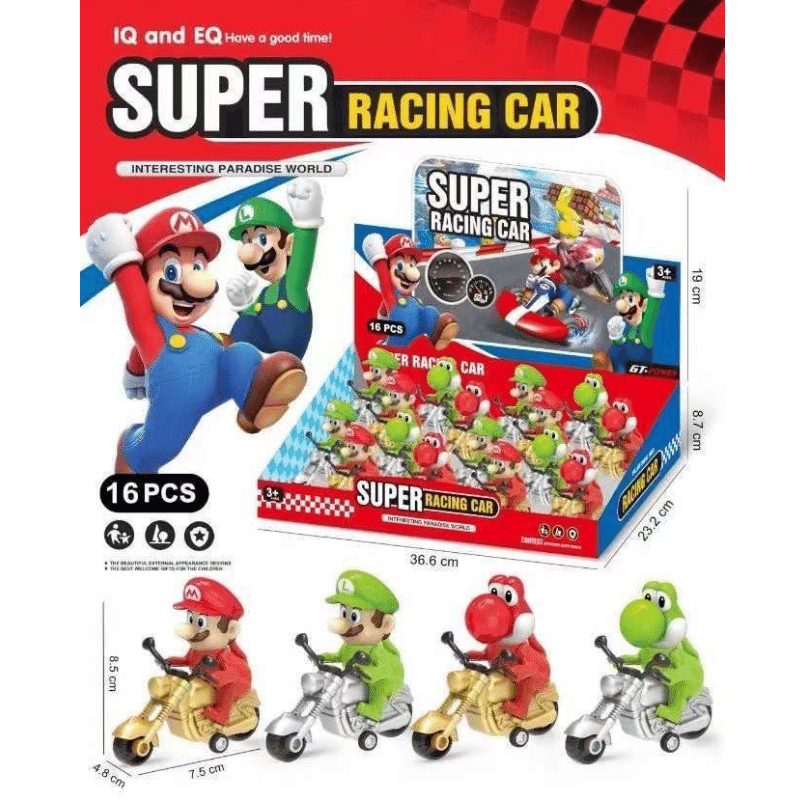 SET MARIO EN MOTO X 16 UNIDADES
